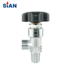 Chrome Plated Finish Diaphragm Type QF-21A Oxygen Air Nitrogen Gas Cylinder Valve