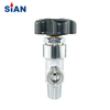 Chrome Plated Finish Diaphragm Type QF-21A Oxygen Air Nitrogen Gas Cylinder Valve