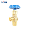 QF-2C China Ningbo FUHUA Valve Factory SiAN Brand Flapper Type Cylinder Brass Gas Valve For Industrial Gas Range O2/Air/N2