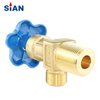 QF-2C China Ningbo FUHUA Valve Factory SiAN Brand Flapper Type Cylinder Brass Gas Valve For Industrial Gas Range O2/Air/N2